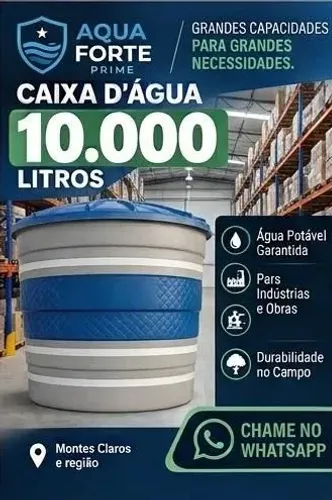 Caixa d'Água 10.000L Grande Capacidade para Indústrias e Fazendas