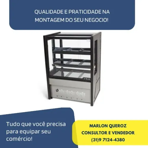 Balcão Caixa 80CM Preto Polar
