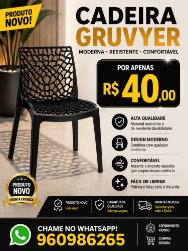 Cadeiras gruvyer novas