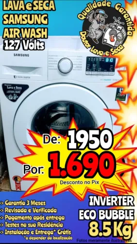 MÁQUINA LAVA E SECA SAMSUNG LINDA (Tudo funcionando) entrega Grátis*! Air Wash 