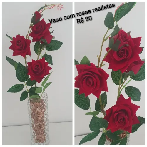 Vaso com rosas