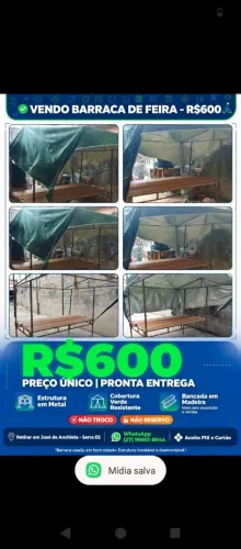 Vendo barraca toda boa pronta pra trabalhar