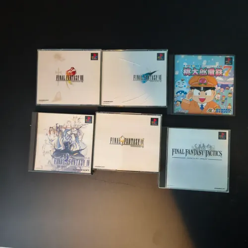 Lote Final Fantasy IV VII VIII IX, FF Tactics, Momotarou Dentetsu 7 CIB Originais PS1