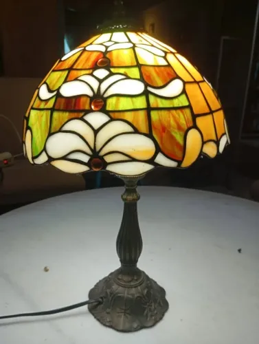 Luminaria De Mesa tipo tiffany Pasta De Vidro Arte Nouveau