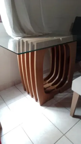 Mesa tampão de vidro