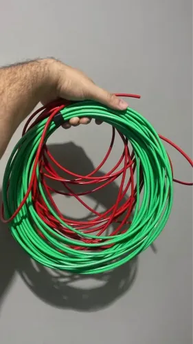 Fios 6mm - 32M (16M verde | 16M vermelho) - NOVOS E NUNCA USADOS