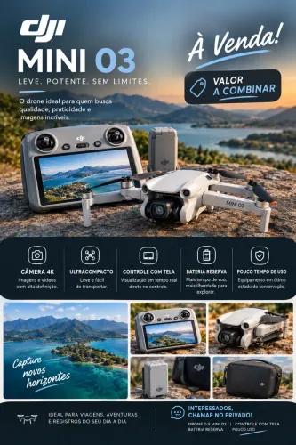 DJI MINI 03 | Controle com tela
