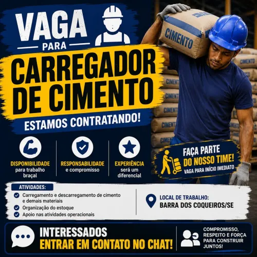 VAGA PARA CARREGADOR DE CIMENTO