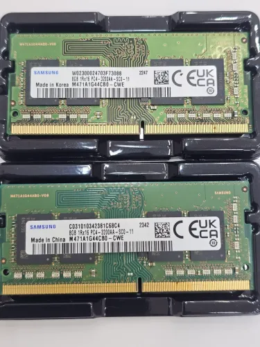 16 gb Memória Ram Samsung 2x8GB Ddr4 3200mhz Sodimm1.2v M471a1k43db1