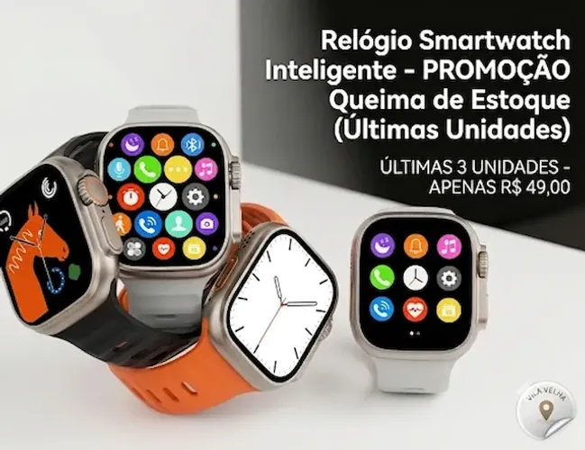 Smarwatch Watch 8 Ultra Mensagens Atende e Recebe Ligações Novo Preço de Custo Pronta Entr