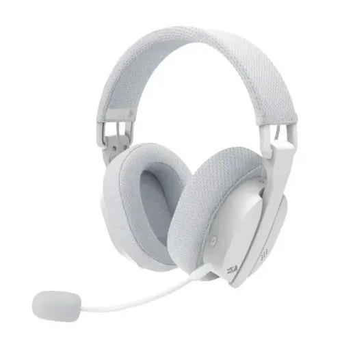Headset Gamer Sem Fio 40mm Redragon Luce H888W Bluetooth 2.4GHz Branco
