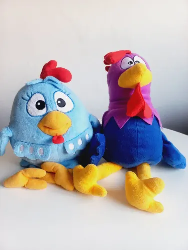 Pelucia Galinha Pintadinha e Galo Carijó