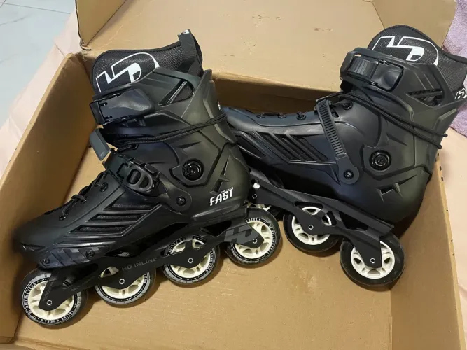 Patins HD Inline Fast + equipamentos