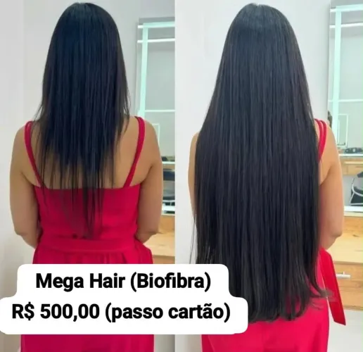 Aplicação de mega hair 