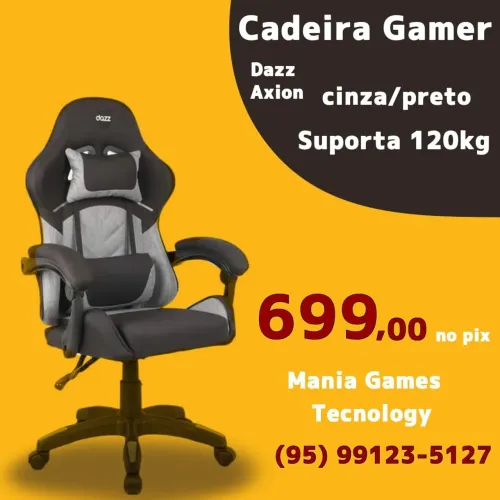 Cadeira gamer com almofadas 