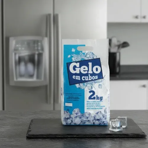 Saco P/ Gelo 2 Kg | Com Alça | S/ Cód Barras | 100unid