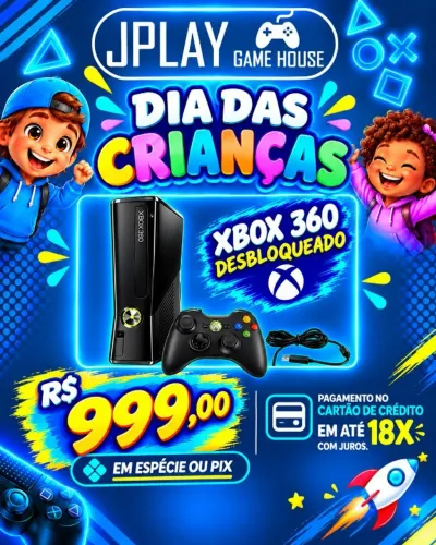 Xbox 360 com garantia em até 18x no cartão de crédito