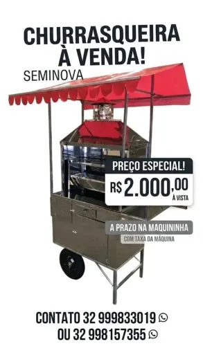 CARRINHO DE CHURRASCO "1 MÊS DE USO É PARA VENDER RÁPIDO!!!"
