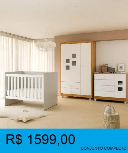 Jogo de quarto de bebe tres peças - Entrega e montagem inclusa - PRONTA ENTREGA