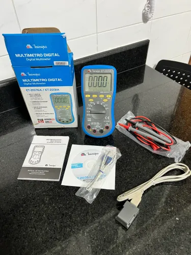 Multímetro digital Minipa, CAT III 600V - USB - RMS