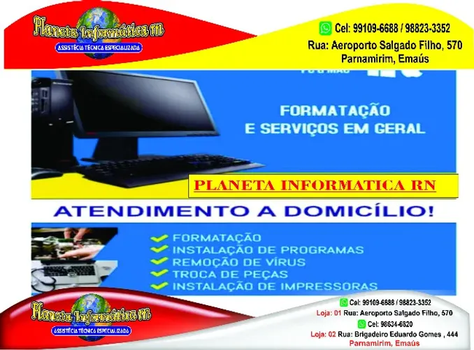 Planeta Informática 612? sua assistência técnica em informática e eletrônicos em Parna