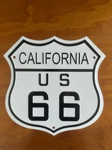 Placa Califórnia Americana Route Rota Us 66 original EUA USA