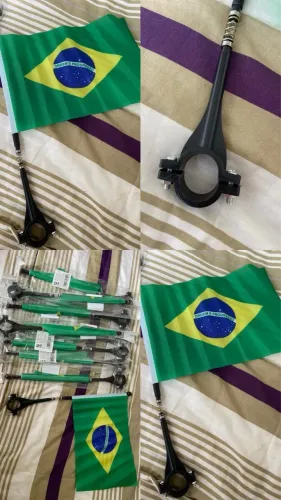 Bandeirinha do Brasil para moto ou bike 