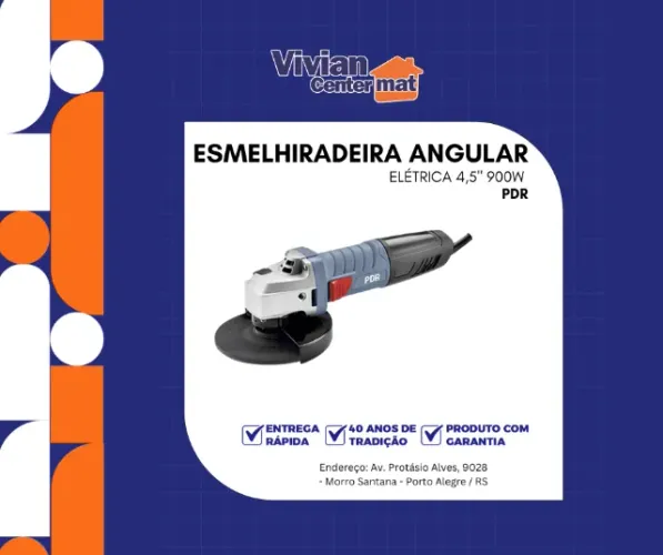Esmerilhadeira Angular Elétrica 4,5" 900W PDR