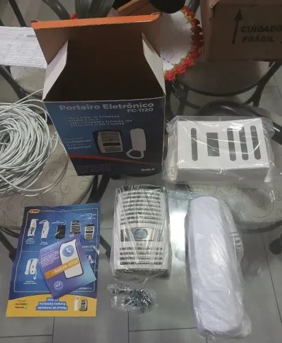 Kit interfone HLG,cabo 50 mtrs, capa protetora NOVO