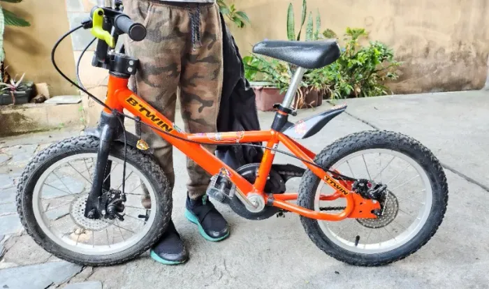Bicicleta Infantil de Ciclismo Aro 16 500 Btwin Laranja