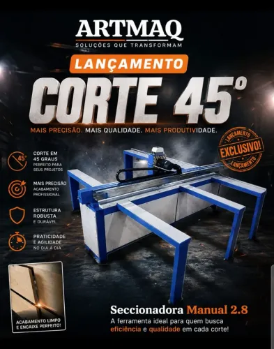 Seccionadora Artmaq Manual 45 graus