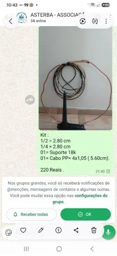 Kit para instalação de ar condicionado.