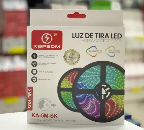 Fita De Led Rgb Inteligente C/ Sensor De Som 5m Ka-5m-sk