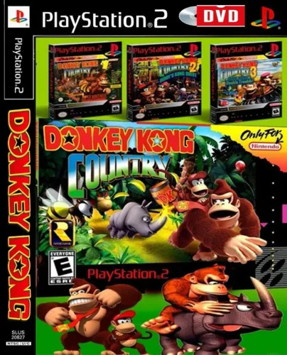 Donkey Kong Trilogy PS2 (PT-BR) ? Donkey Kong 1, 2 e 3 PT/BR + CAPA DVD TRANSPARENTE