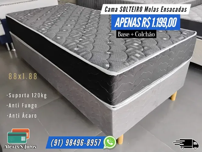 CAMA SOLTEIRO MOLAS ENSACADAS OFERTA