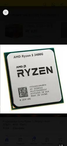 Processador AMD Ryzen 5 3400G - 4 Núcleos / 8 Threads