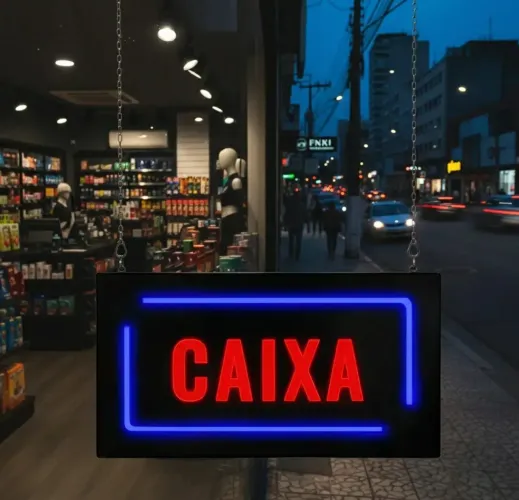 Letreiro caixa luminoso 