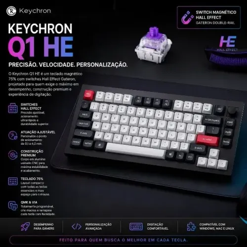 Teclado Magnético Keychron Q1 HE (SP)