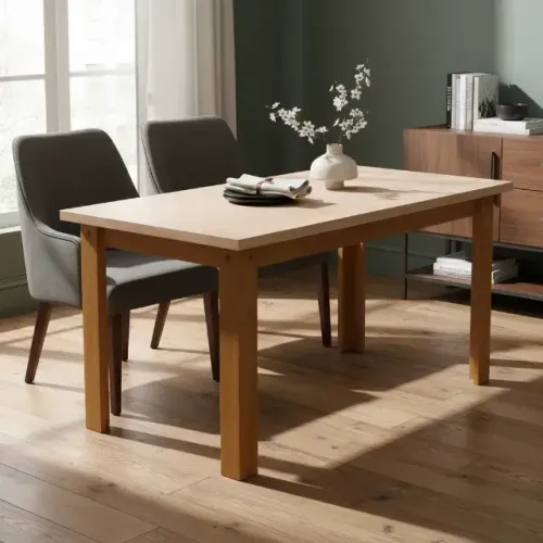 Mesa Jantar Moderna Elegante Madeira Sala Cozinha 120x82cm