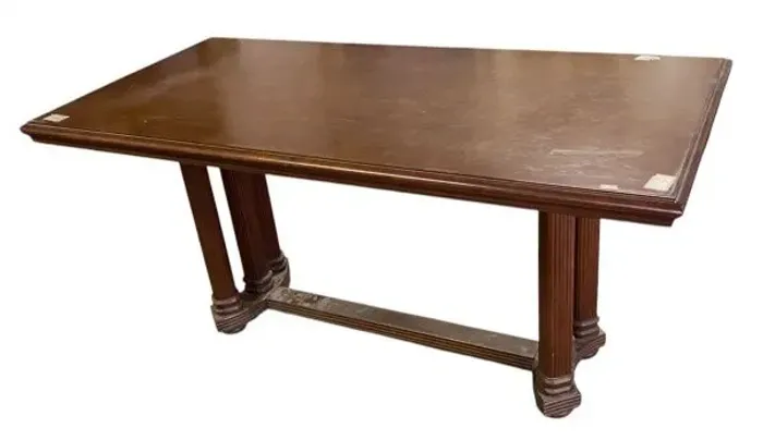 Mesa de jantar antiga Georgiana madeira maciça