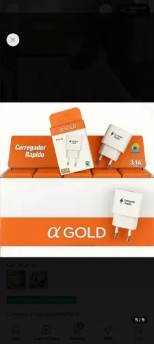 Caixinha carregador agold 3.1A cores preta / branca