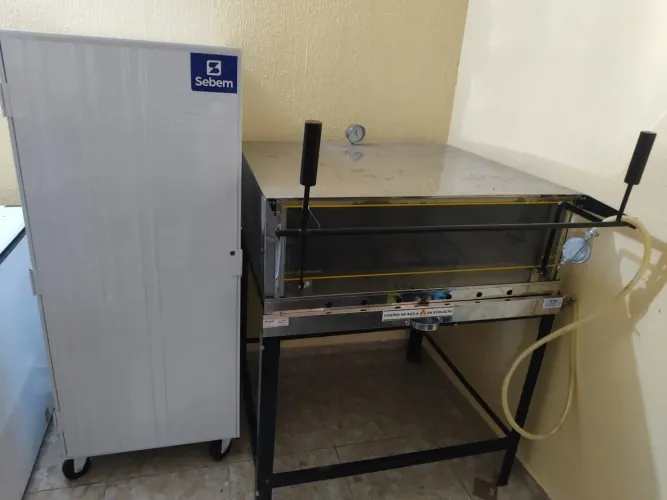 Forno + Armário com bandejas para panificação 