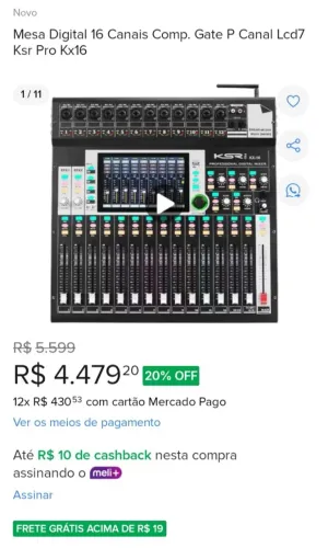 Mesa de som digital 