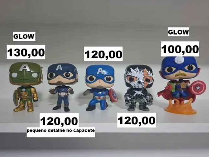 Funko Lote Capitão América ( sem caixa)