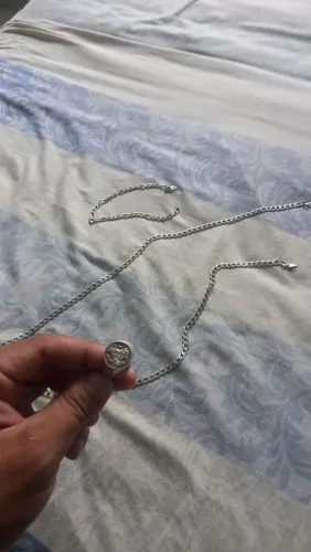 Vendo pulseira, colar e dedeira de prata 