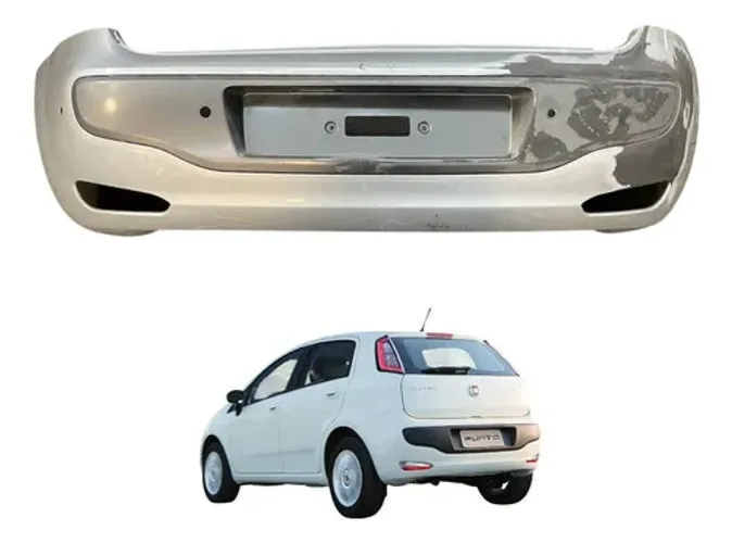 Parachoque Traseiro Fiat Punto 2013 2014 2015 C/furo Sensor