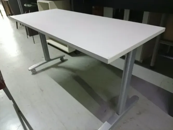 Mesa Cinza Dobrável Para Escritório