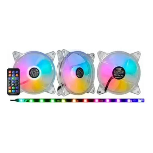Kit 3 Fans K-Mex ARGB + Fita LED