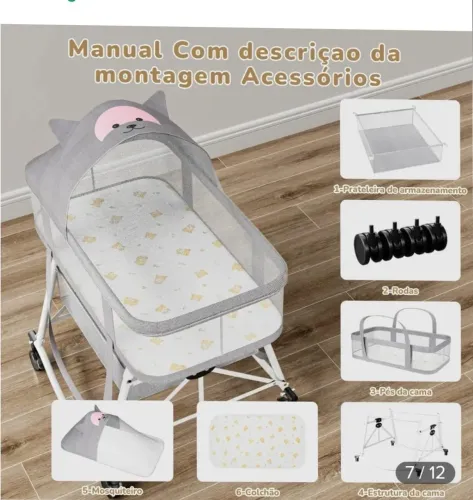 Berço portátil 3 em 1