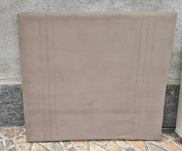 Cabeceira de Casal 140 veludo marrom